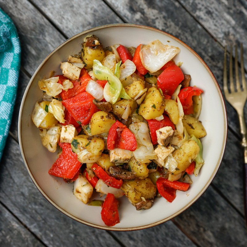 Kartoffelpfanne mit Räuchersalz